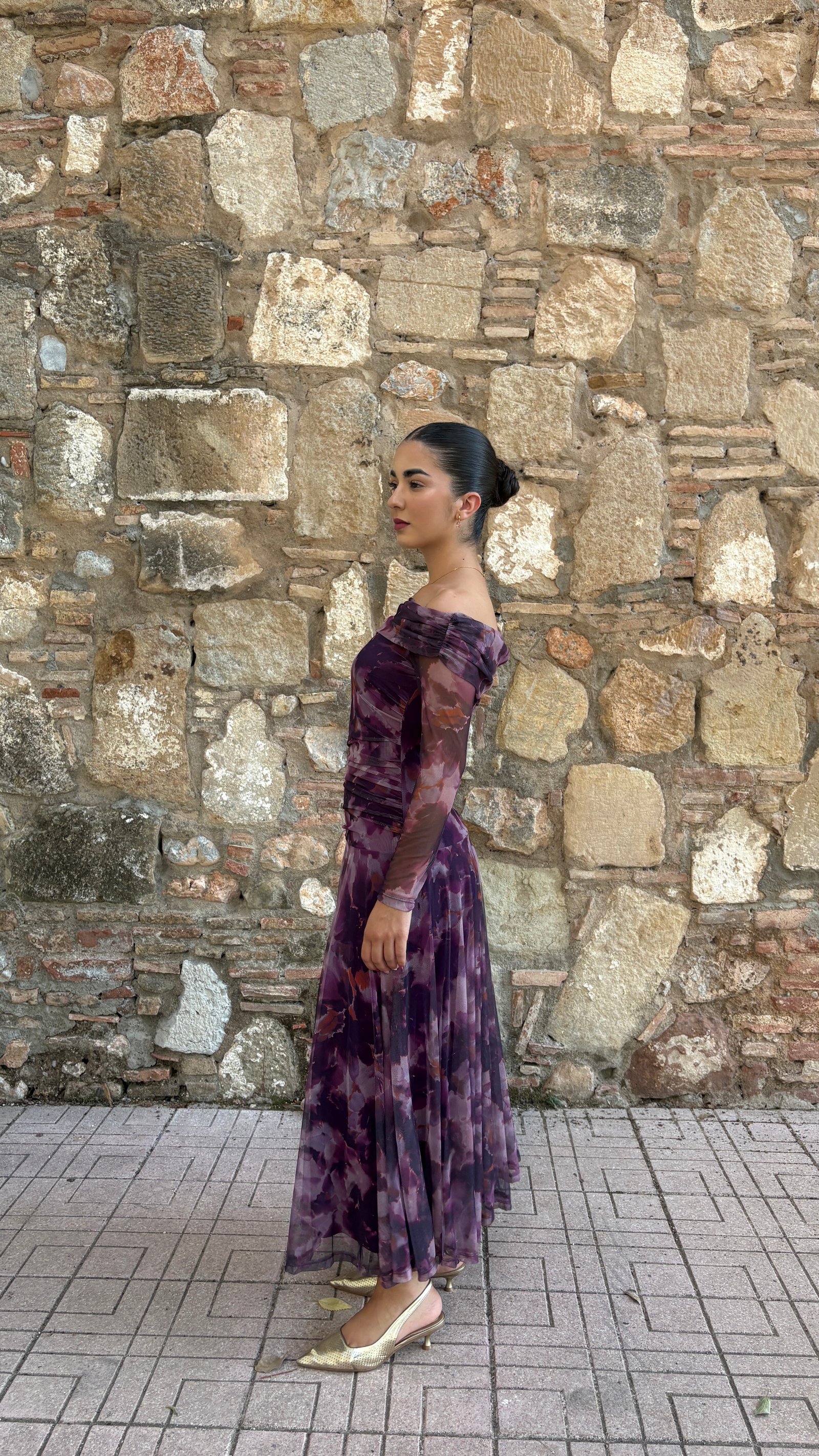 Vestido Lledó - lateral izquierda Fiesta | Vestido Lledó - lateral izquierda | Tu Estilo en Rosa