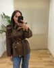 Chaqueta Pilar-volantes-marron Camisas | Chaqueta Pilar-volantes-marron | Tu Estilo en Rosa