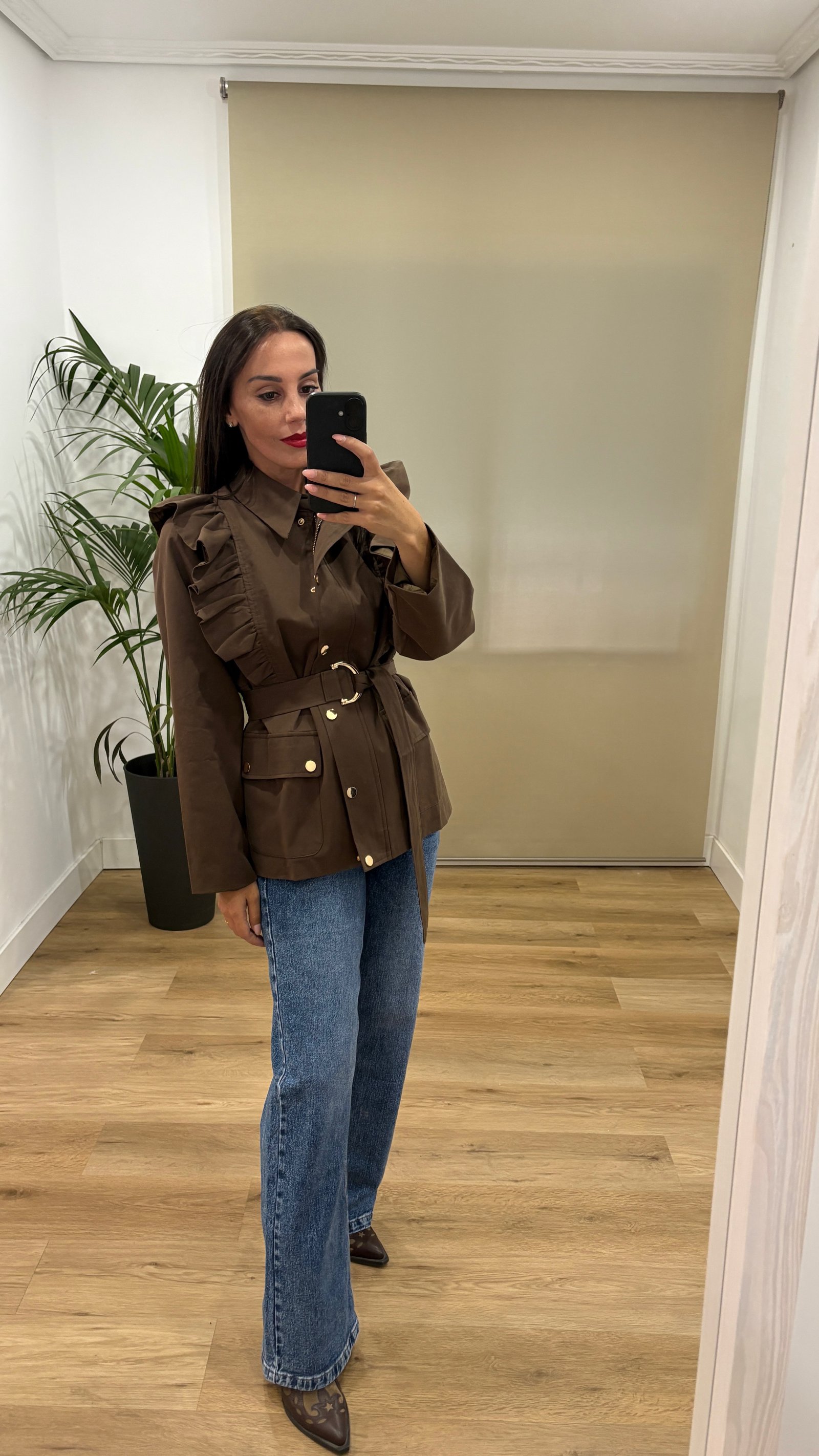 Chaqueta Pilar-frontal- marron Camisas | Chaqueta Pilar-frontal- marron | Tu Estilo en Rosa
