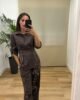 Conjunto Rayado-marron Camisas | Conjunto Rayado-marron | Tu Estilo en Rosa