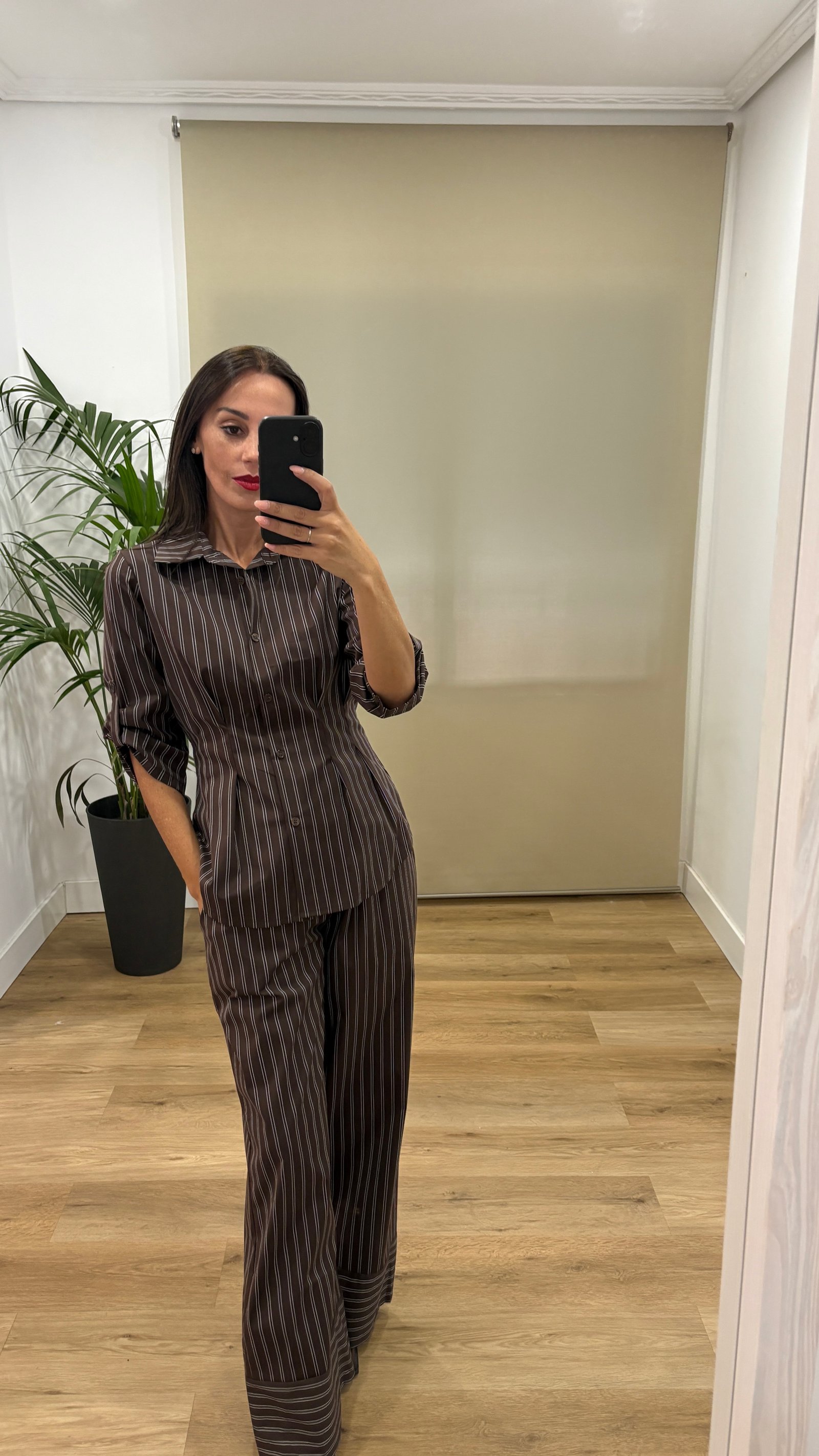 Conjunto Rayado-marron Camisas | Conjunto Rayado-marron | Tu Estilo en Rosa