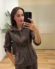 Conjunto Rayado -marron Camisas | Conjunto Rayado -marron | Tu Estilo en Rosa