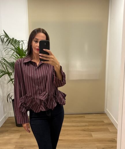 Camisas | Camisa Granate-rayada | Tu Estilo en Rosa