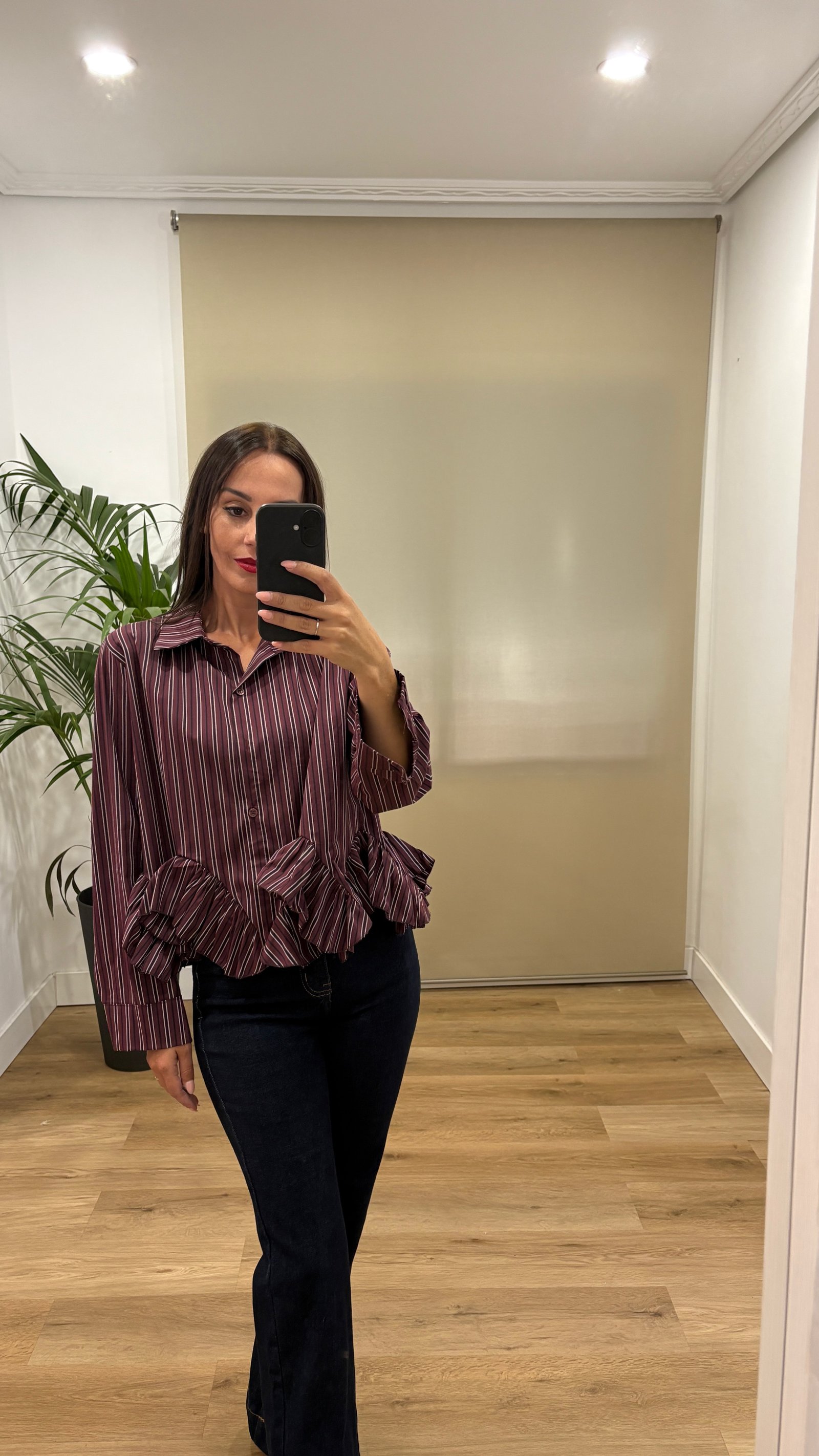 Camisas | Camisa Granate-rayada | Tu Estilo en Rosa