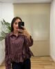 Camisas | Camisa Granate-rayada-volante | Tu Estilo en Rosa