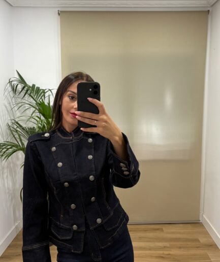 Camisas | Chaqueta Andrea-vaquera- oscuro-militar | Tu Estilo en Rosa