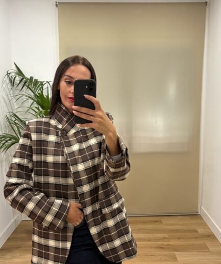 Camisas | Chaqueta Vichy-frontal-americana | Tu Estilo en Rosa