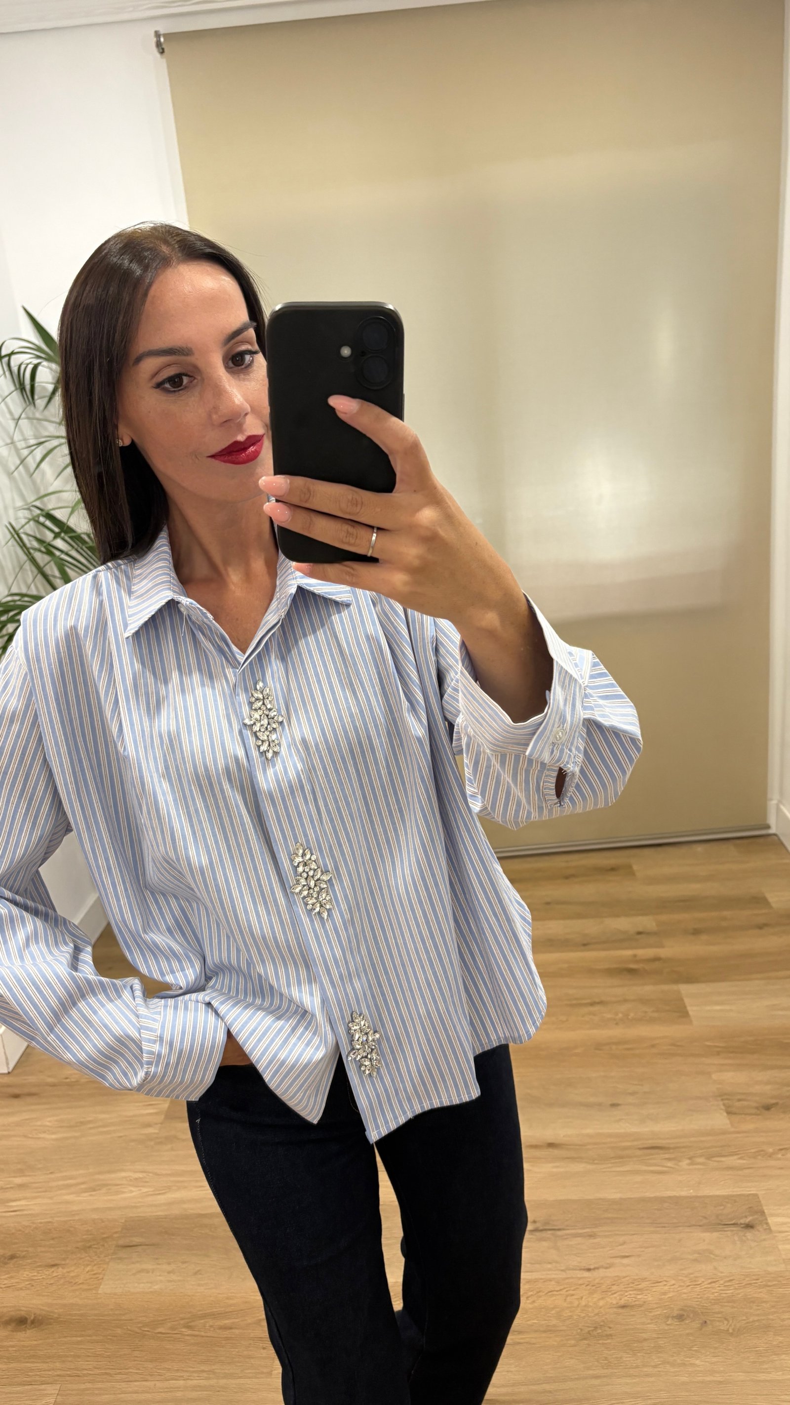 Camisa Pedreria-celeste Camisas | Camisa Pedreria-celeste | Tu Estilo en Rosa