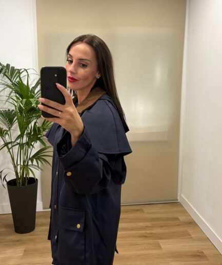 Camisas | Chaqueta gabardina Marina - lateral | Tu Estilo en Rosa