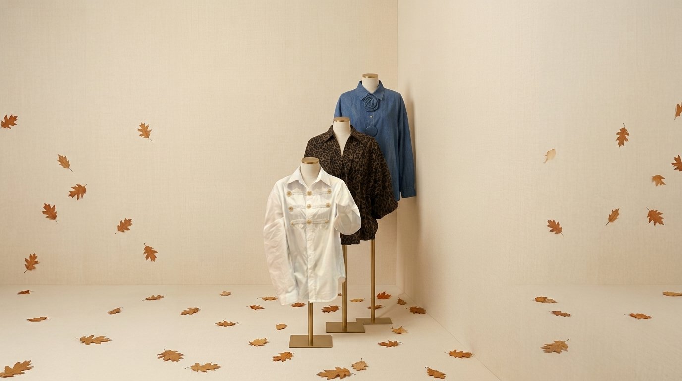 Fondo de camisas de temporada de otoño