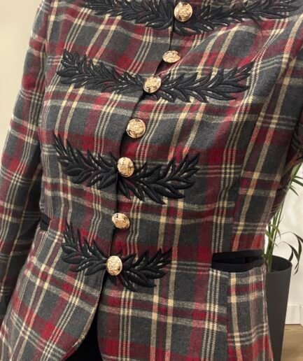 Casual | Chaqueta Verta-frontal-cuadros | Tu Estilo en Rosa