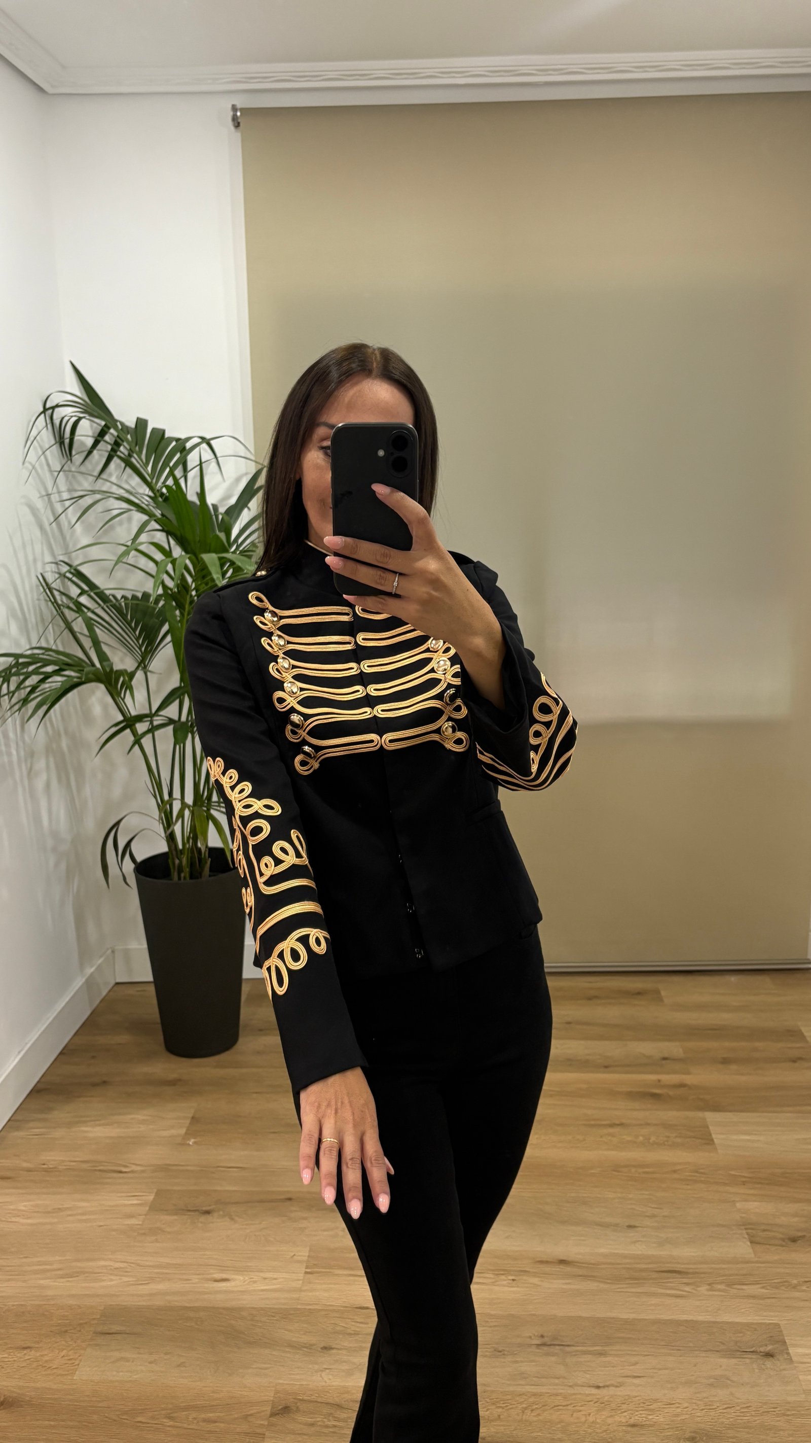 Casual | Chaqueta Olivia-Napoleón-negra | Tu Estilo en Rosa
