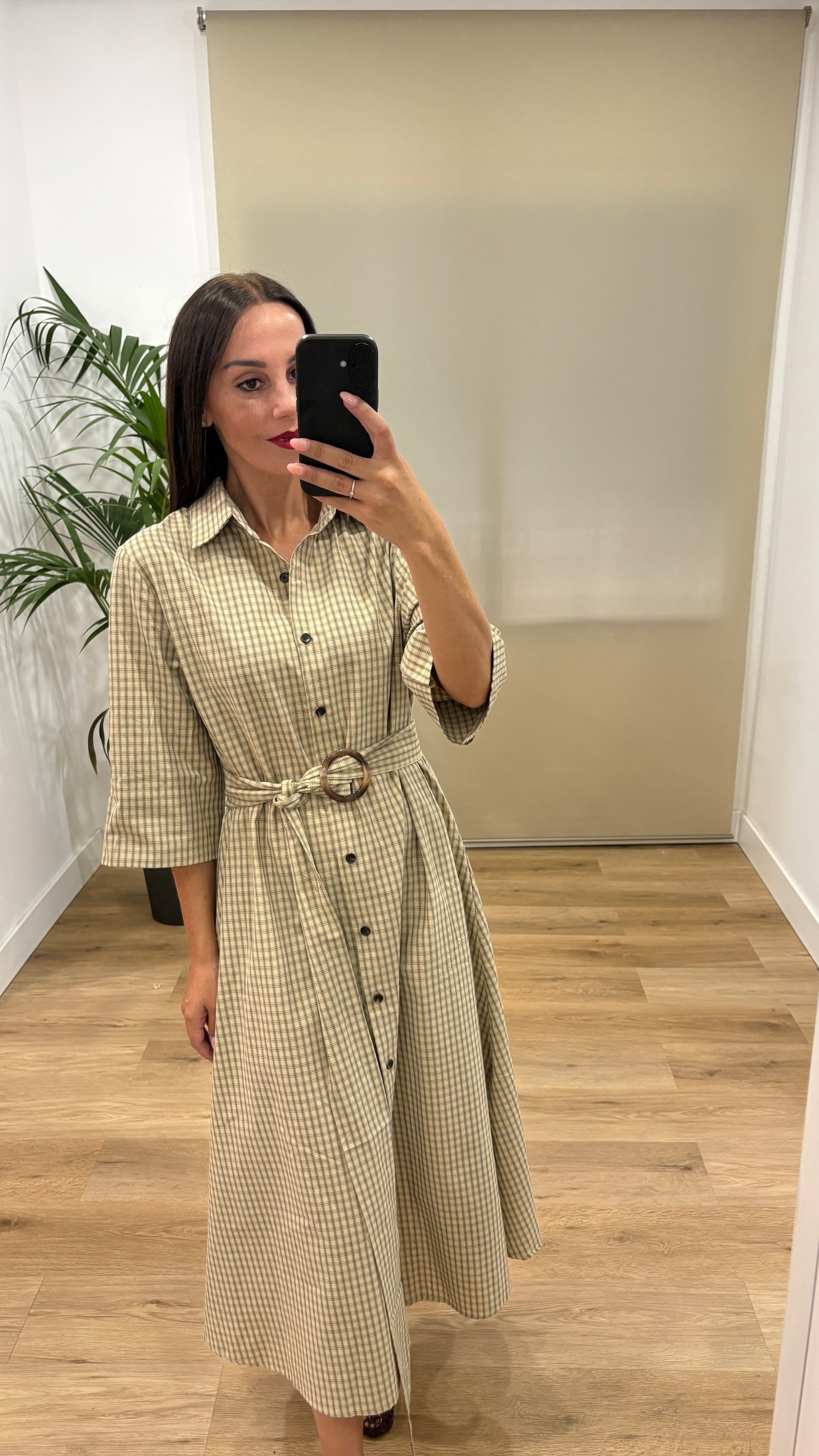 Vestido Manuela-cuadros-beige IMG_7665 | Tu Estilo en Rosa