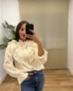 Camisas | Camisa Eli-beige-puntillas-volante | Tu Estilo en Rosa