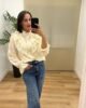 Camisas | Camisa Eli-beige-frontal | Tu Estilo en Rosa