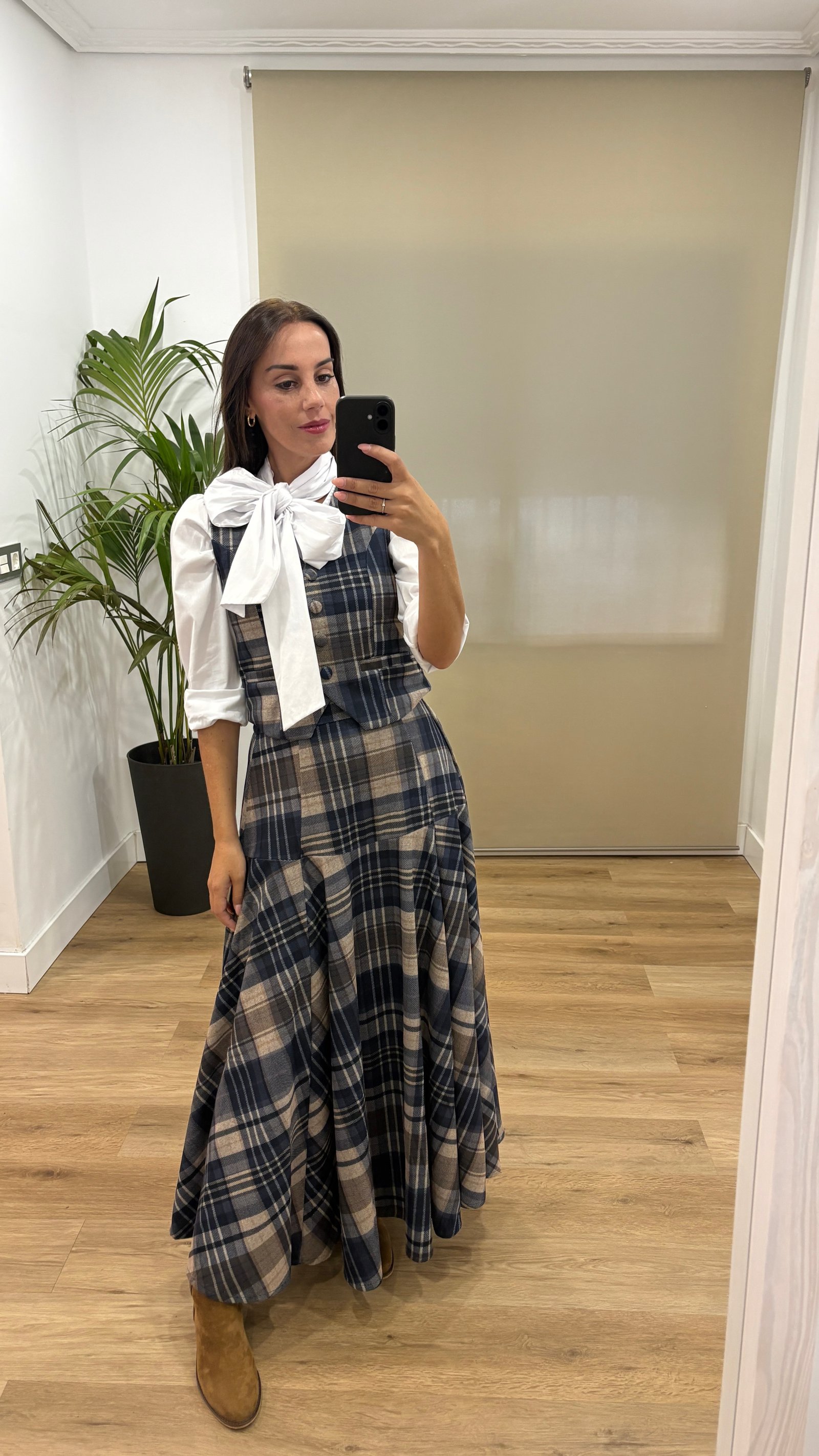 Casual | Conjunto Carlota-falda-cuadros | Tu Estilo en Rosa