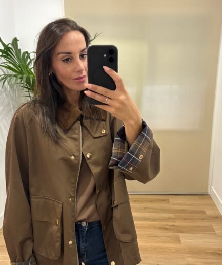 Casual | Chaqueta Alba-frontal-marron | Tu Estilo en Rosa