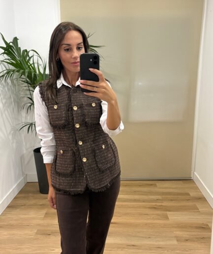 Casual | Chaleco Maria-marron | Tu Estilo en Rosa