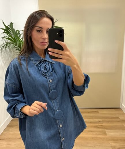 Casual | Camisa Paula-vaquera-azul | Tu Estilo en Rosa