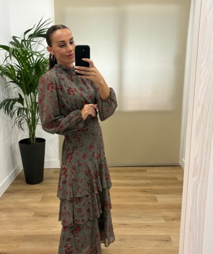 Vestidos | Vestido Iraide-lateral-verde | Tu Estilo en Rosa