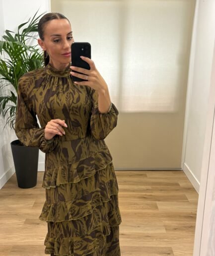 Vestidos | Vestido Emilia-frontal-verde | Tu Estilo en Rosa