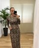 Vestidos | Vestido Vanesa-frontal-marron | Tu Estilo en Rosa