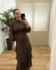 Vestidos | Vestido Tania-frontal-marron | Tu Estilo en Rosa