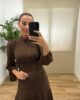 Vestidos | Vestido Tania-volantes-marron | Tu Estilo en Rosa