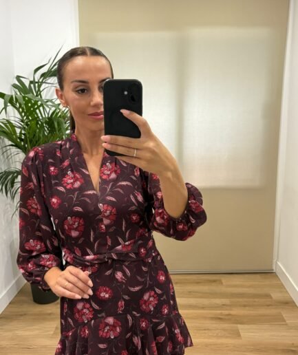 Vestidos | Vestido Iris-frontal- granate | Tu Estilo en Rosa