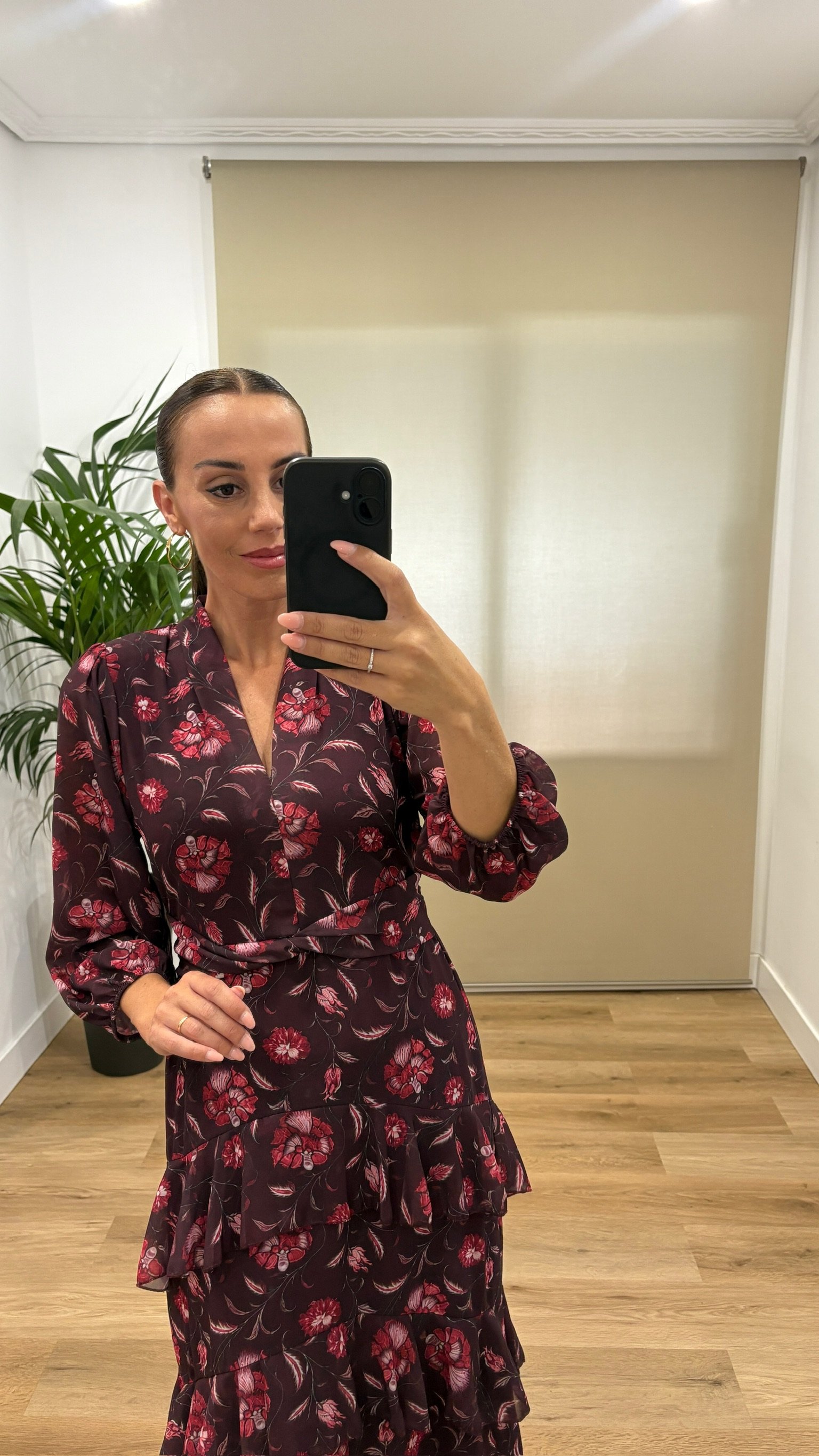 Vestidos | Vestido Iris-frontal- granate | Tu Estilo en Rosa