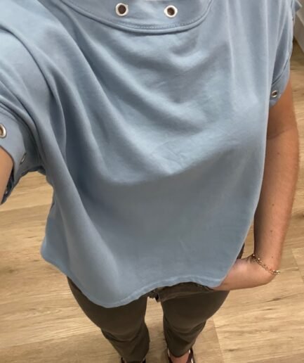 Camisetas | Camiseta Natalia-lateral-celeste | Tu Estilo en Rosa