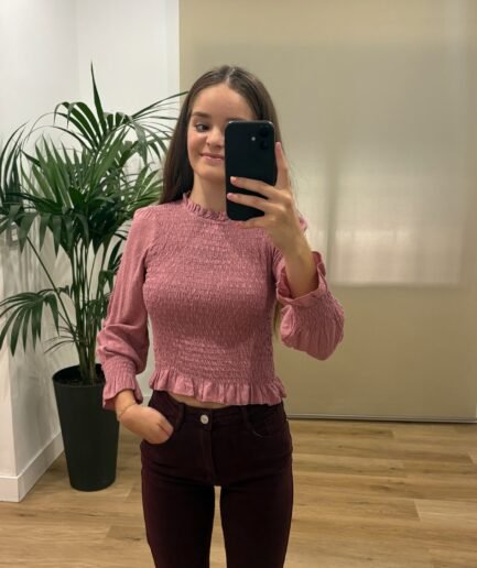 Camisetas | Camisa Estrella-frontal-rosa | Tu Estilo en Rosa