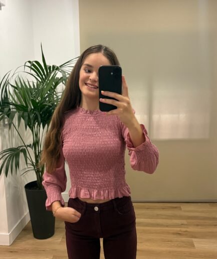 Camisetas | Camisa Estrella-frontal-rosa | Tu Estilo en Rosa