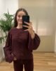 Camisa Zoe-frontal- granate Camisetas | Camisa Zoe-frontal- granate | Tu Estilo en Rosa
