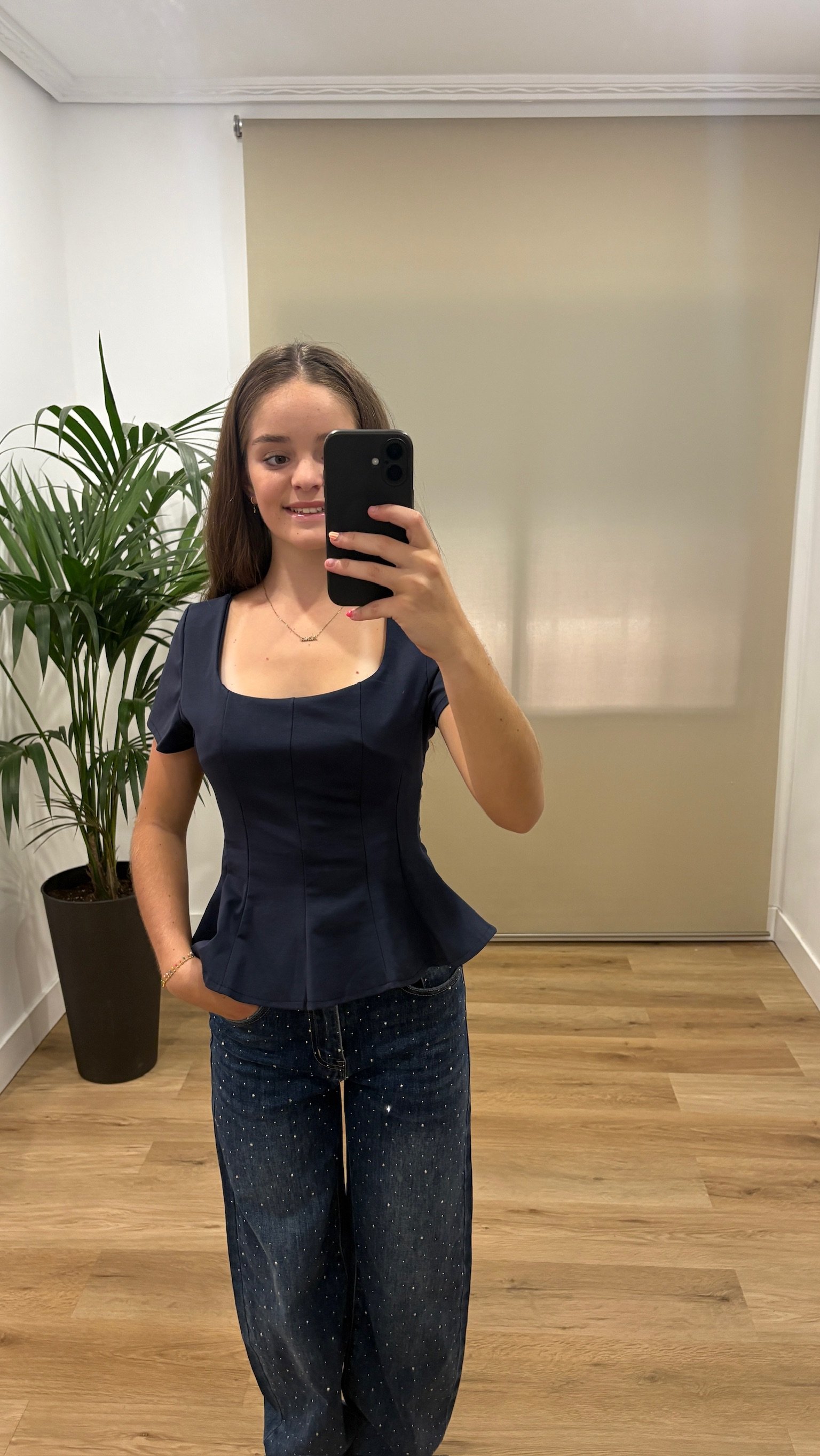 Camisetas | Camiseta Roser-frontal-azul | Tu Estilo en Rosa